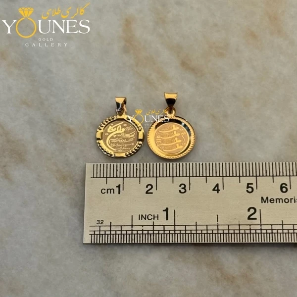 آویز وان یکاد دایره طلا